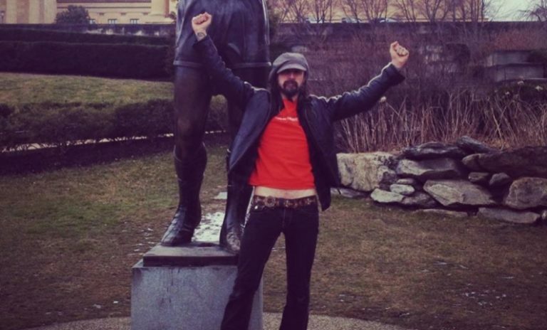 Rob Zombie Visited the Sylvester Stallone Statue