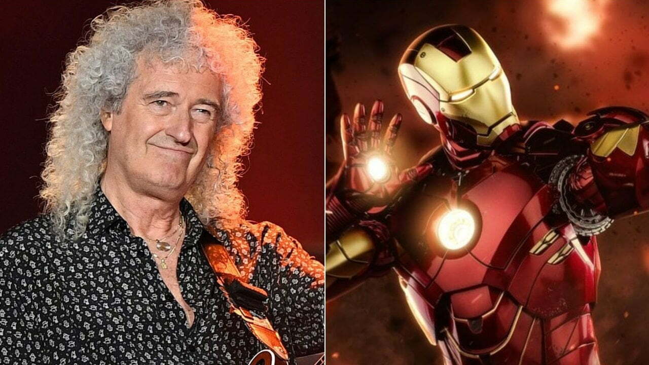 Queen's Brian May and Marvel's Iron Man