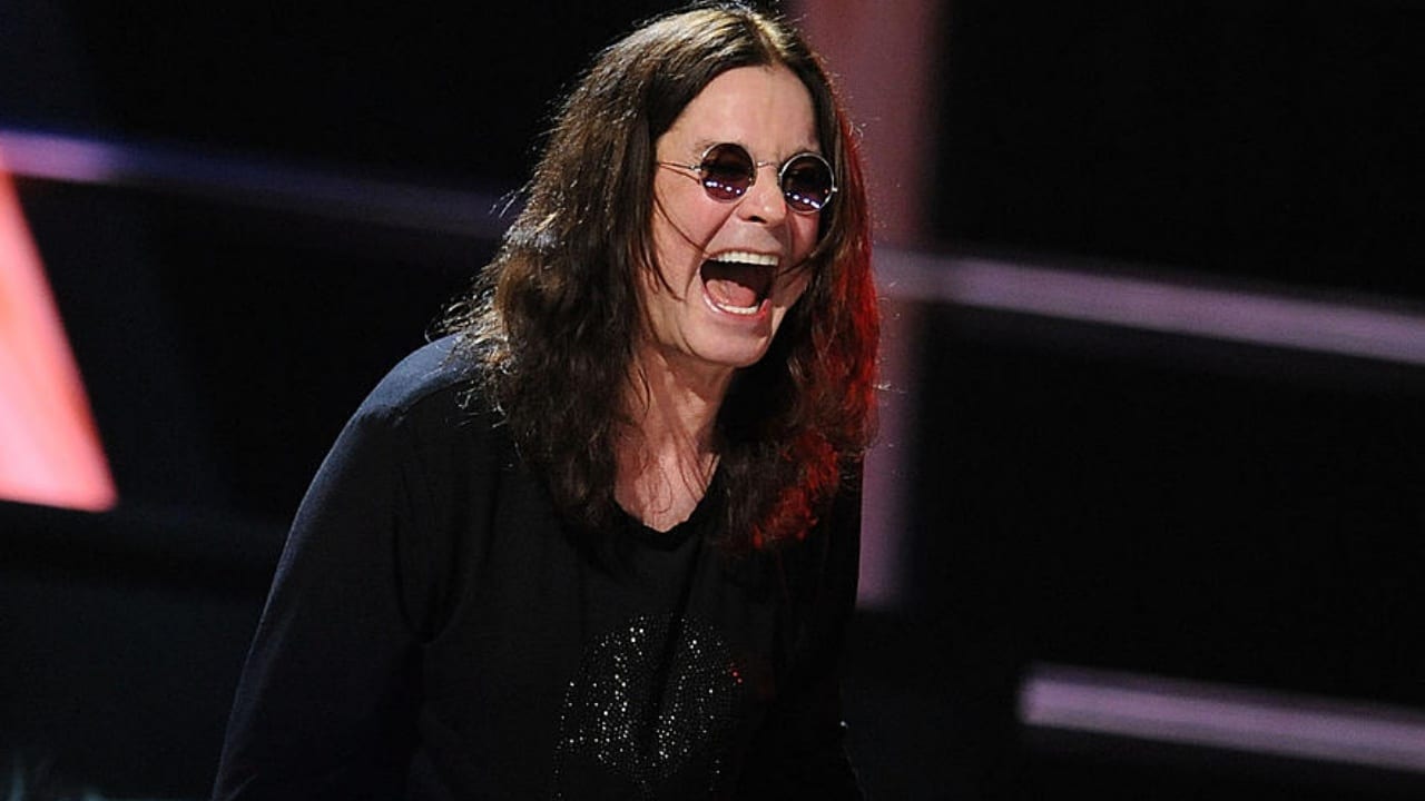 Ozzy Osbourne laughs