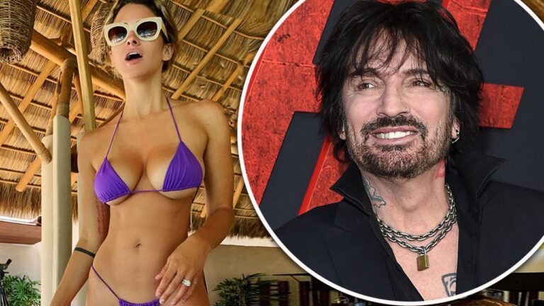 MOTLEY CRUE’s TOMMY LEE’s Wife Stuns in Red Striking Bikini