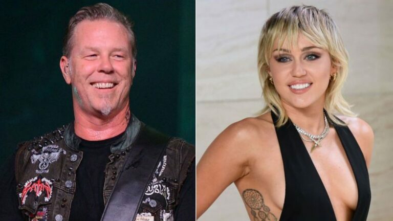 Miley Cyrus Covers Metallica Nothing Else Matters With Elton John, Robert Trujillo and Chad Smith for new Black Album