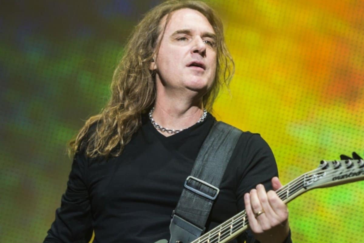 Megadeth bassist David Ellefson playing on the Harder Stage of the Wacken Open Air Festivals in Wacken, Germany.