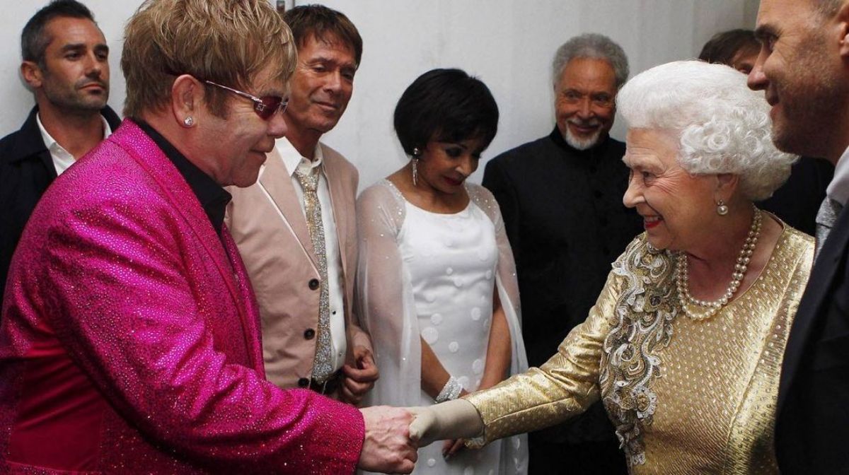 Elton John meets Queen Elizabeth II