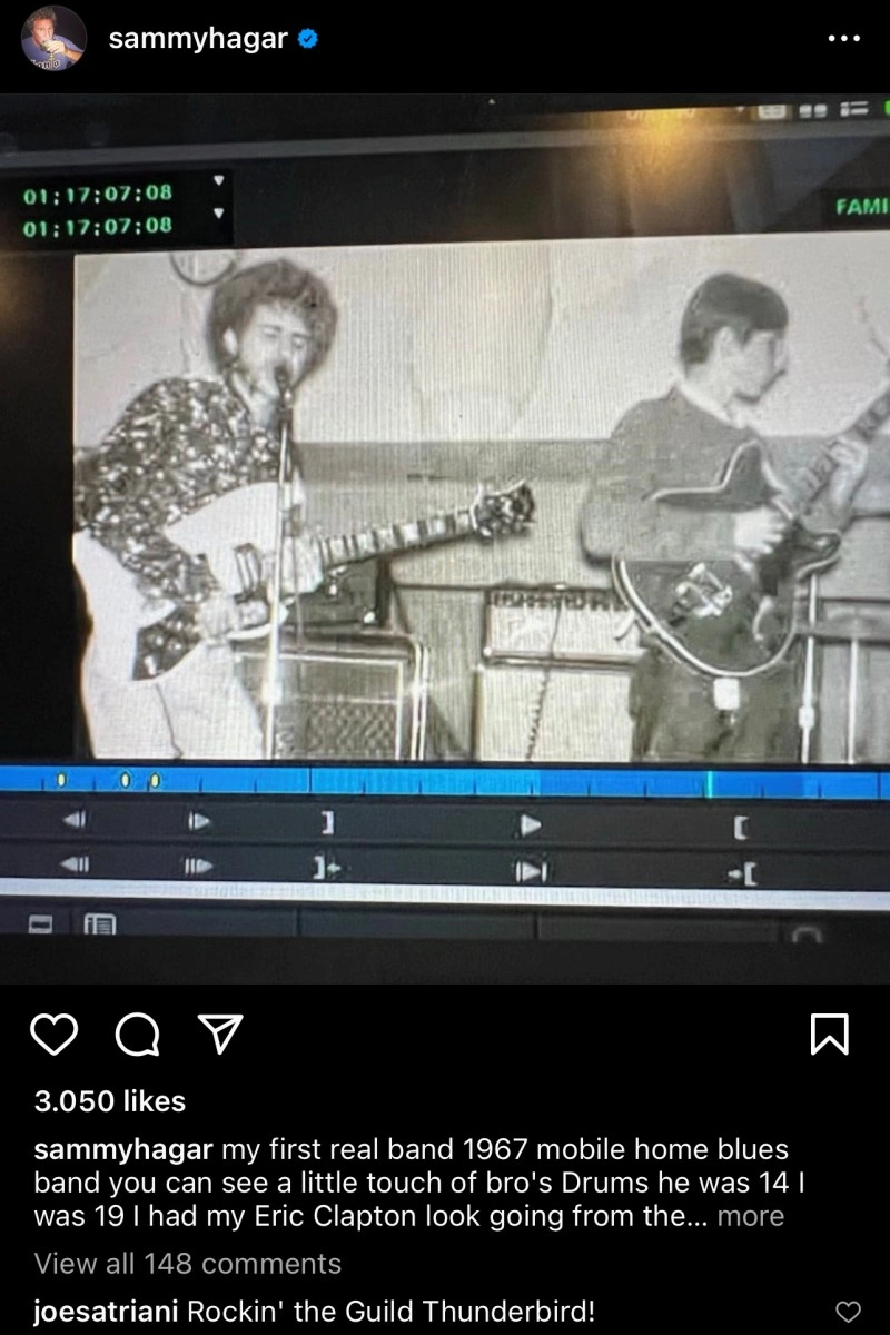 Sammy Hagar shows his Eric Clapton style