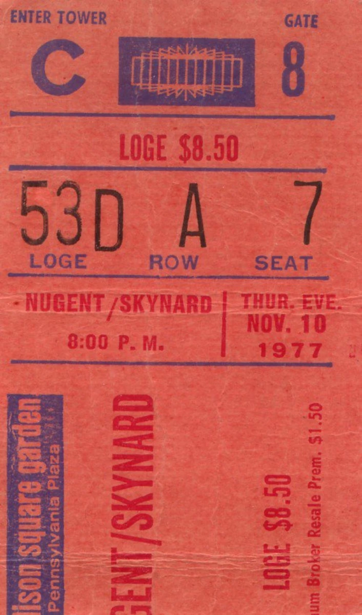 Ted Nugent and Lynyrd Skynyrd ticket