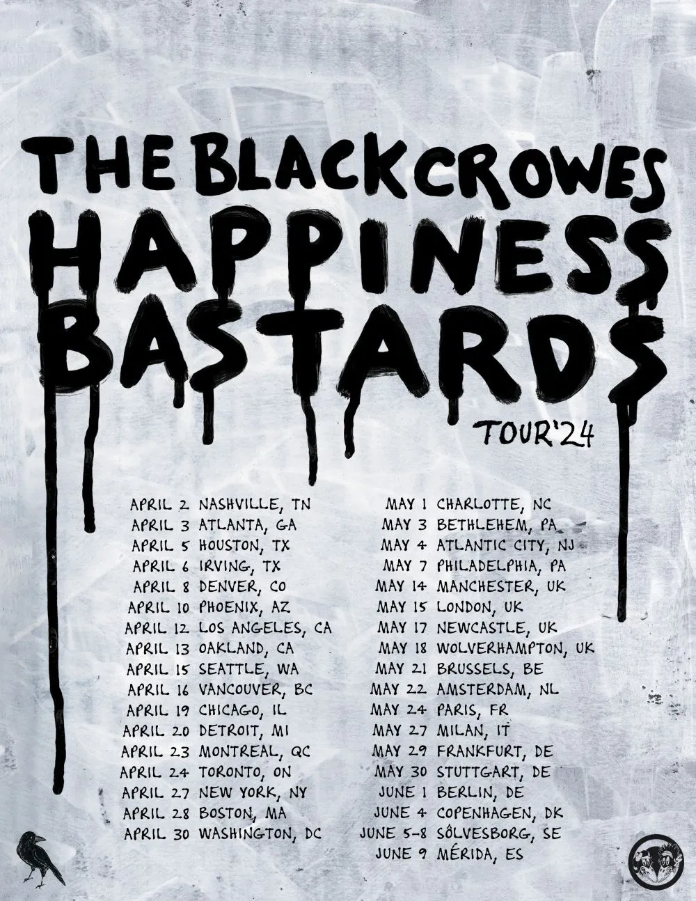 The-Black-Crowes-Happiness-Bastards-Tour-2024-Poster